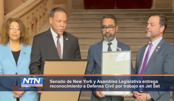 Senado de New York y Asamblea Legislativa entrega reconocimiento a Defensa Civil por trabajo en J
