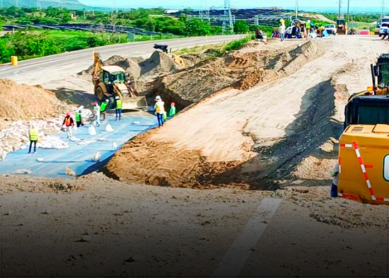 Grietas por Melissa persisten en la Circunvalación de Baní