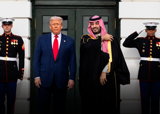 Con los máximos honores, Trump recibe al príncipe saudí en la Casa Blanca