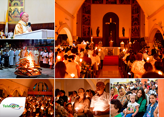 Celebran en la Catedral Santa Ana SFM solemne Vigilia Pascual