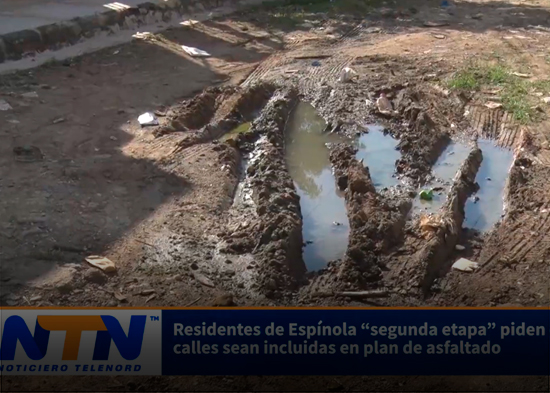 Residentes del sector Espínola piden que todas las calles sean incluidas en plan de asfaltado