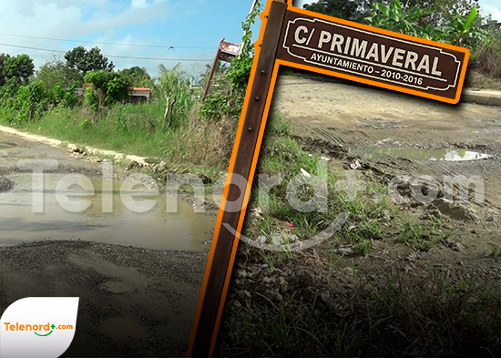 Denuncian mal estado de las calles en urbanización Primaveral de SFM