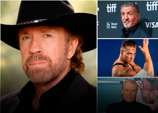 Sylvester Stallone, Jean Claude Van Damme y Dolph Lundgren se despiden de Chuck Norris