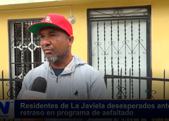 Residentes de La Javiela desesperados ante retraso en programa de asfaltado