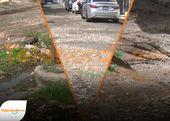 Sector Grullón presenta calles intransitables y deterioro de aceras, contenes y badenes