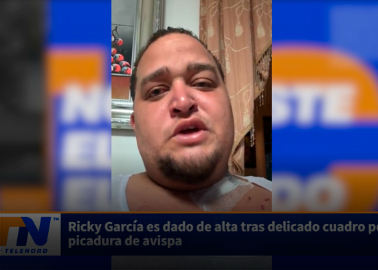 Ricky García es dado de alta tras delicado cuadro por picadura de avispa
