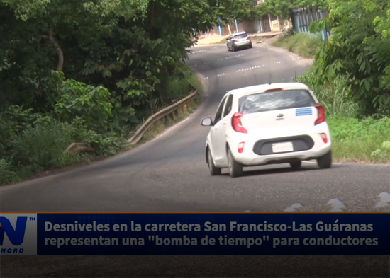 Desniveles en carretera San Francisco Las Guáranas representan una bomba de tiempo para conductores