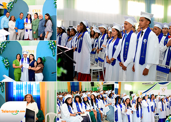 Realizan graduación de la promoción EXUS del Politécnico Pedro Francisco Bonó de La Peña SFM