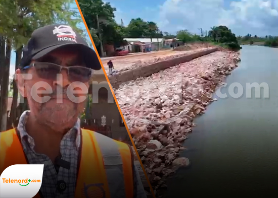 INDRHI supervisa obras de protección e intervención de drenajes en el Bajo Yuna