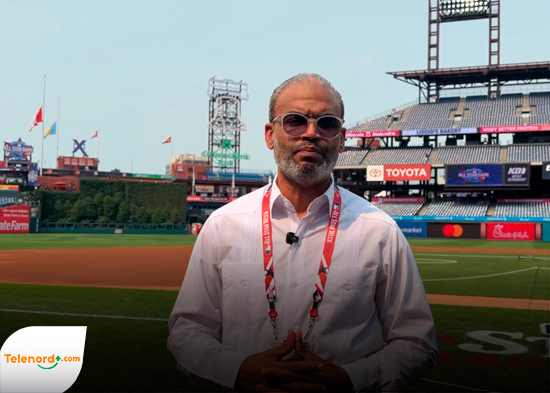 Juan Soto y Junior Caminero junto con 3 dominicanos en el AllStar Game de MLB en Philadelphia